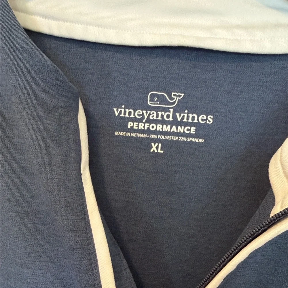 Vineyard Vines Blue Performance Zip-Up - Picture 2 of 4
